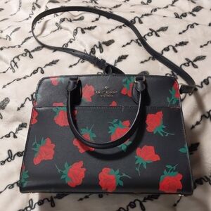 Kate Spade Black and Red Floral Women's Bag